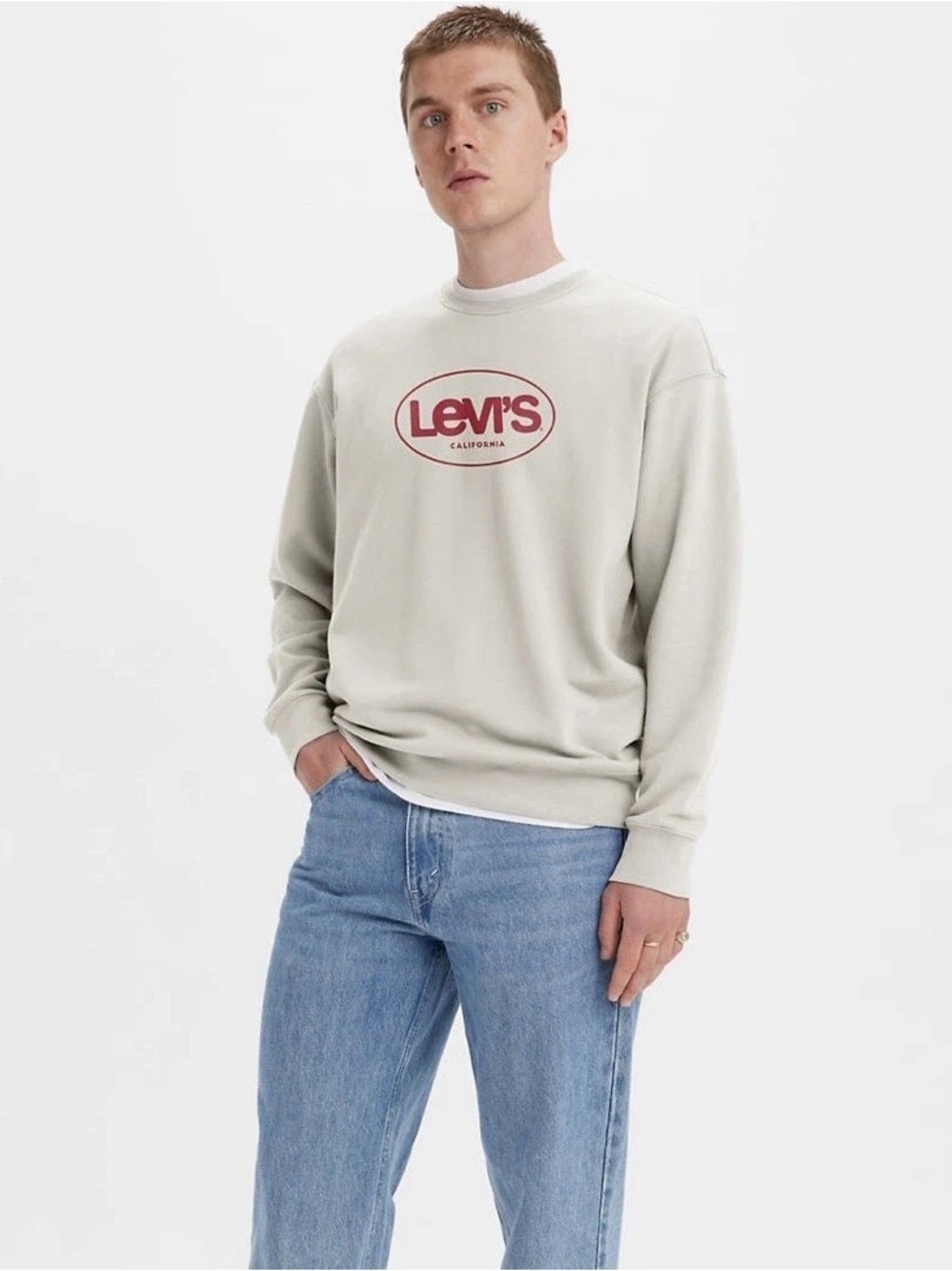 Levi’s Relaxed Graphic Crewneck Sweatshirt - Levi’s California Red/Off-White
